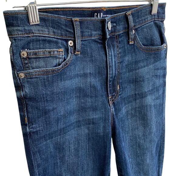 Gap Denim‎ High Rise Legging 2/26 Regular Dark Indigo Raw hem - Excellent - Picture 14 of 14